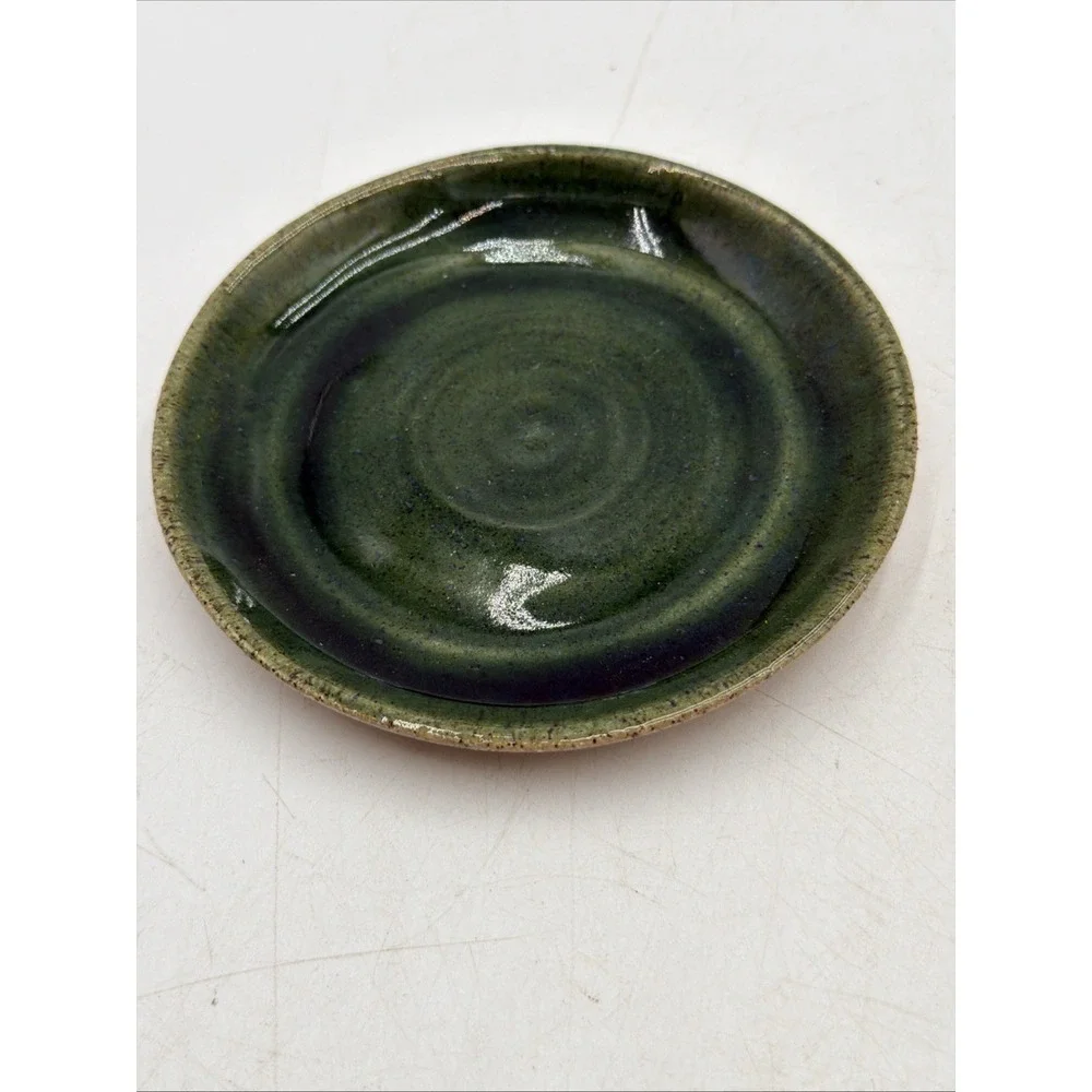 Studio Pottery Demitasse Espresso Coffee Cup W/Saucer Handmade Signed